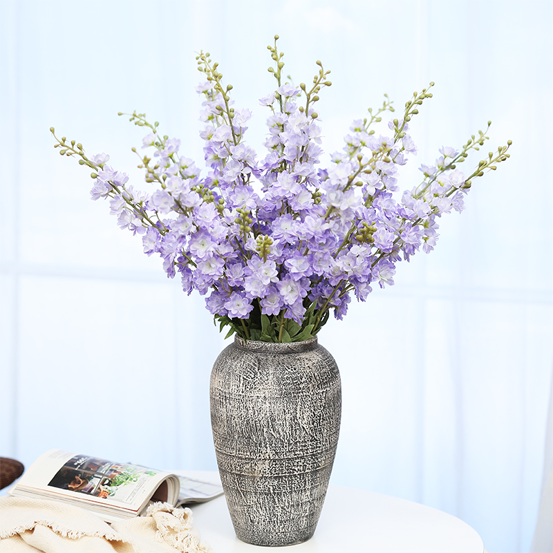 Break Color Clear Cabin 3 Fold Feign Grass Fake Flower Simulation Flower Living Room Furnishing Flower Decoration Flowers Decoration Flowers Ground Placement Floral Art.