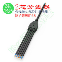 Y Type 2 Core 1 Out 5 Power Splitter 1 Tug 5 Wiring Terminals LED Luminaire Underwater Joint Waterproof Connector