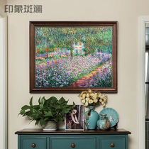 Hand-painted oil painting of the iris flower painter Pan Bin in Givini Garden painted Monai Impression American painting