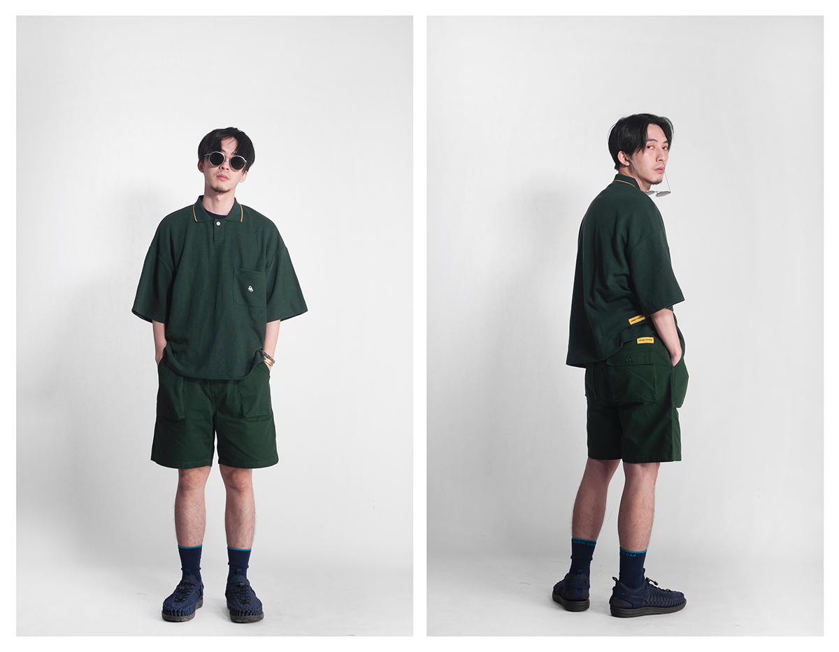DAKYAM 2018S / S LooseFit Polo TEE phiên bản rời POLO áo thun ngắn tay nam áo thun nam có cổ