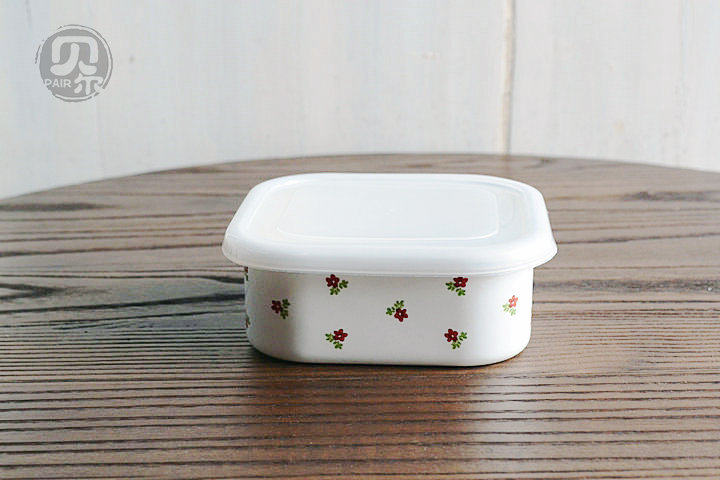 One-meter enamel micro-defect Japanese-style curling thickened enamel bowl refrigerator fresh-keeping sealed bowl snack box collection