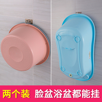 Bathroom hole-free washbasin hook Bathroom wall wall without trace paste basin rack Kitchen wall wall chopping board sticky hook