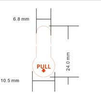 Silk screen red arrow PULL24X10 5pet insulation pad Plastic CR2430 button battery isolation mylar sheet