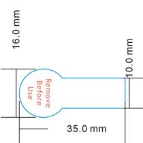 Silk print 35X16pet protective film insulating strip plastic cushion CR2430cr2025 button battery isolated milla sheet