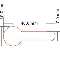40X15X7pet Insulation Sticker Sheet Key Button 9 Battery Isolation pvc thin transparent plastic semicircle sheet