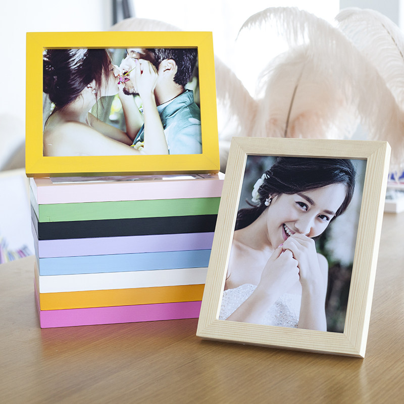 Wedding photo 6 7 inch 8 inch 10 inch a4 table frame wooden simple wall hanging simple framed photo frame photo frame