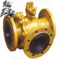New product Q44F flange connection three-way ball valve Yingke ball valve