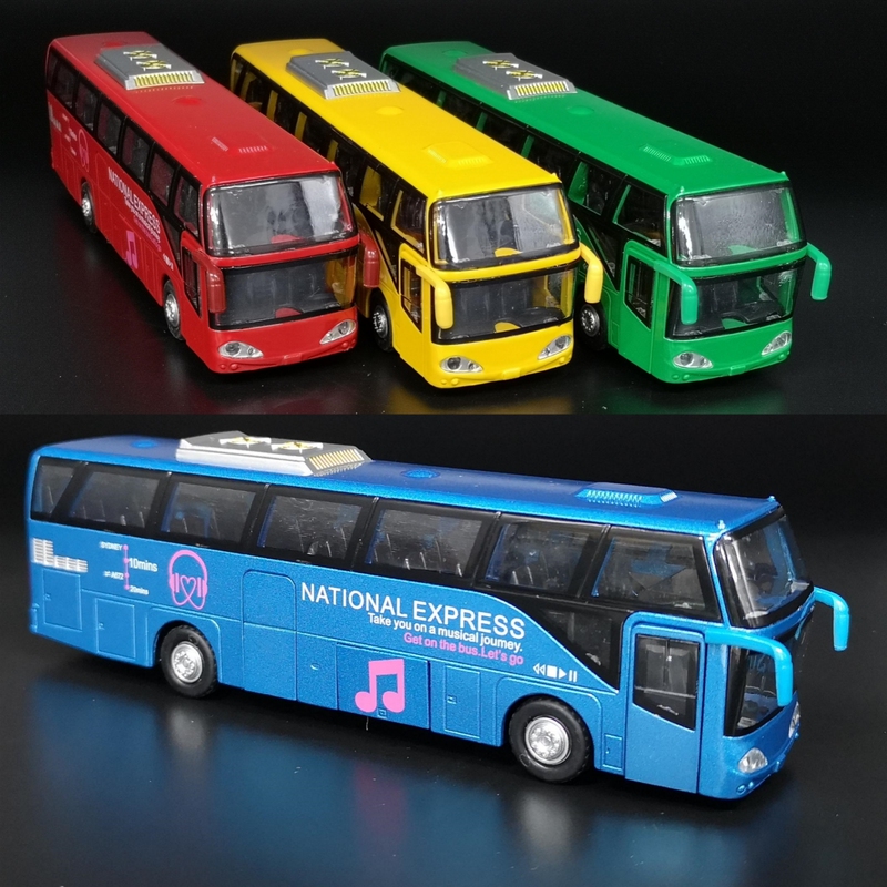 New 5-Door Alloy Double-Decker Bus Model Simulation Tourist Bus Passenger Bus Children's Toy Car