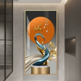 Entuan процентная отделка живопись современная простой атмосферный коридор Вертикальная версия висящей живописи гостиной.