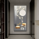 Entuan Decorative Painting Modern Light Luxury High -End Furals выступают с вертикальной версией стены. Новый коридор в проходах