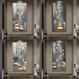 Entuan Decorative Painting Modern Light Luxury High -End Furals выступают с вертикальной версией стены. Новый коридор в проходах