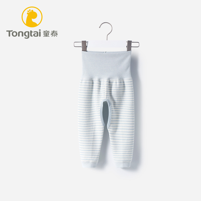 Tongtai infant high waist belly pants Cotton newborn sanitary pants Baby crotch pants Baby summer pants wear