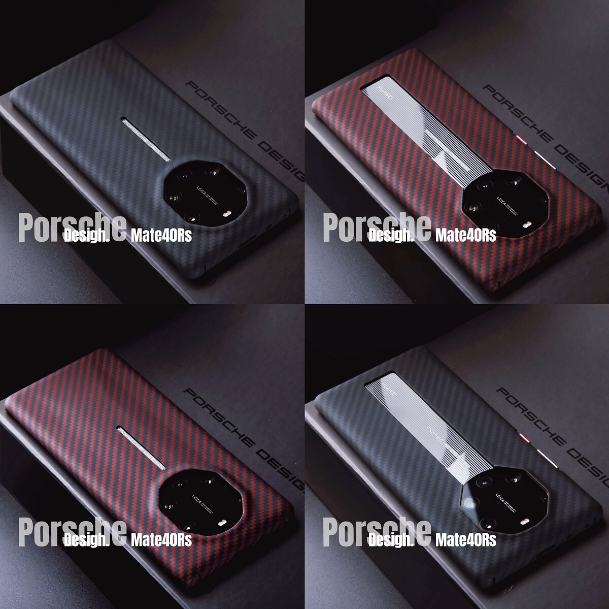 Suitable for Huawei mate40 Porsche cell phone protection shell mate40rsKevlar protective sheath Carbon fiber limit Hide Light Thin