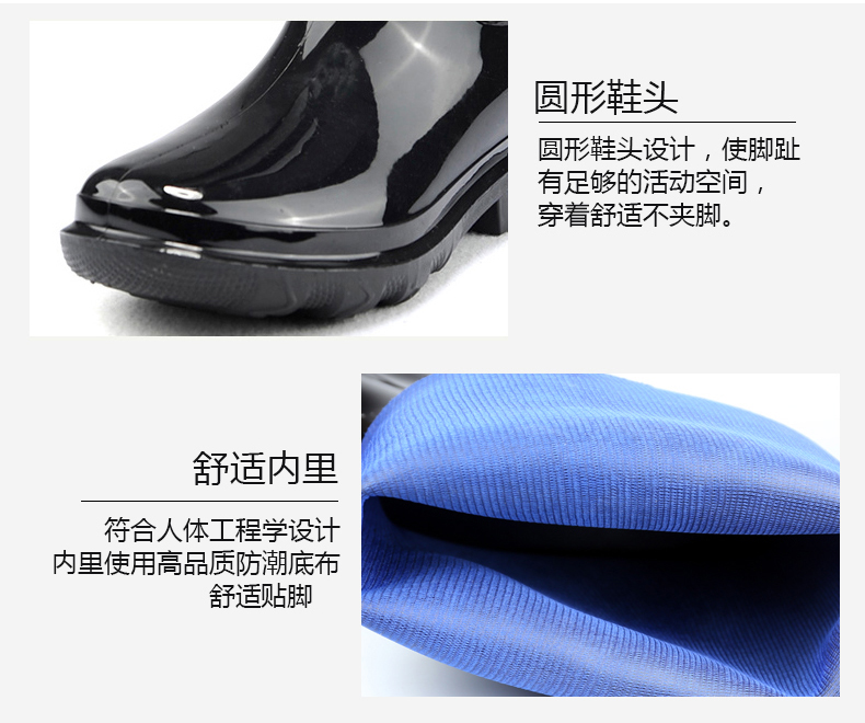 Kéo trở lại mưa khởi động trong ống nước giày của nam giới mưa khởi động không trượt cao su giày của nam giới cao khởi động mưa khởi động giày không thấm nước giày giày làm việc ủng cao su