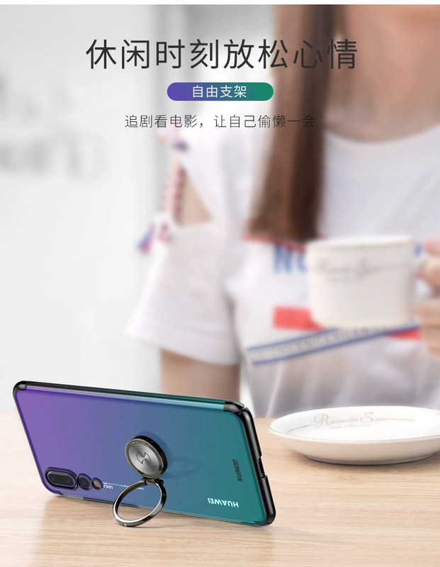 Huawei p20 vỏ điện thoại di động p20pro bảo vệ bao gồm tất cả chống rơi mate20pro trong suốt siêu mỏng nam và nữ mô hình thủy triều thương hiệu mate20 vòng khóa pro phụ kiện silicone cứng por cá tính sáng tạo