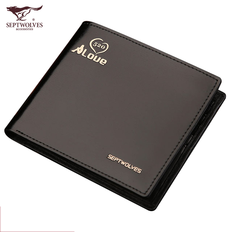 Seven Wolves Little Wallet Men's Wallet New 2023 Detonation Leather Clip Short Purpose Daddy Clip