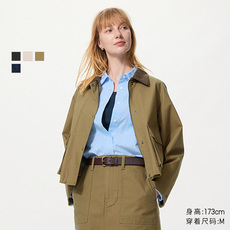 Короткая куртка 优衣库女装休闲短茄克/巴恩风外套夹克早春26春夏483807 484664 Uniqlo