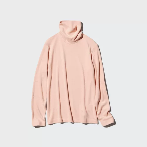 Женский флисовый пуловер с двумя лацканами Uniqlo HEATTECH, основа футболки с высоким воротником 459793 470142