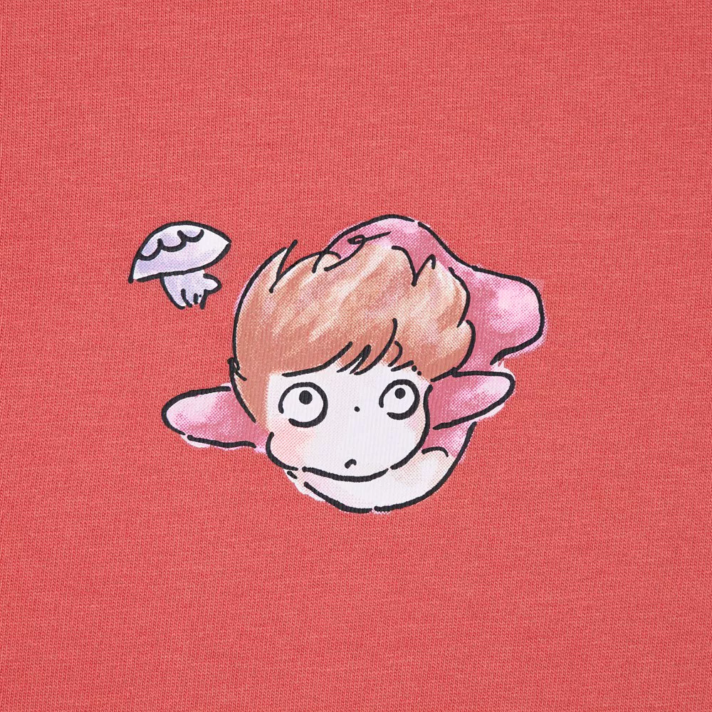Футболка с короткими рукавами Ponyo joint на Uniqlo UT Ghibli Cliff, стиль 100% хлопок для мужчин и женщин