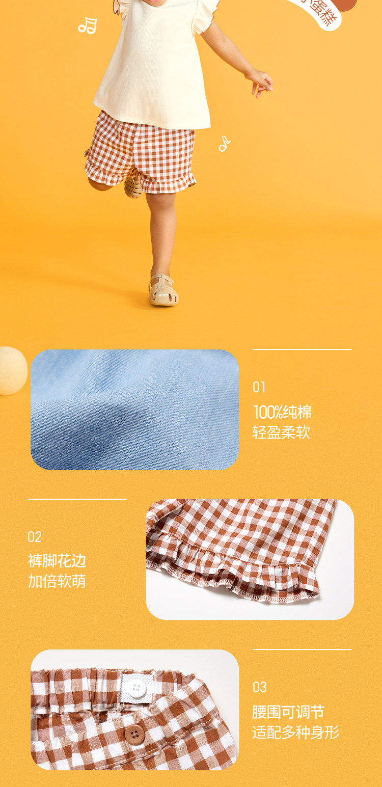 Детские джинсовые хлопковые летние шорты для раннего возраста uniqlo/uniqlo 