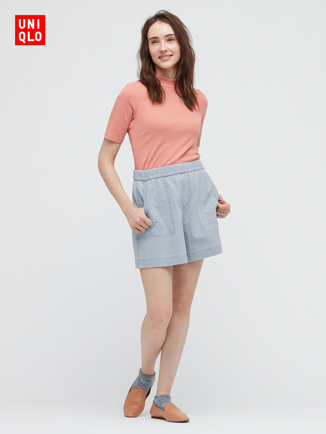 Uniqlo Women's Denim Knit Shorts(Washable) 435870 UNIQLO
