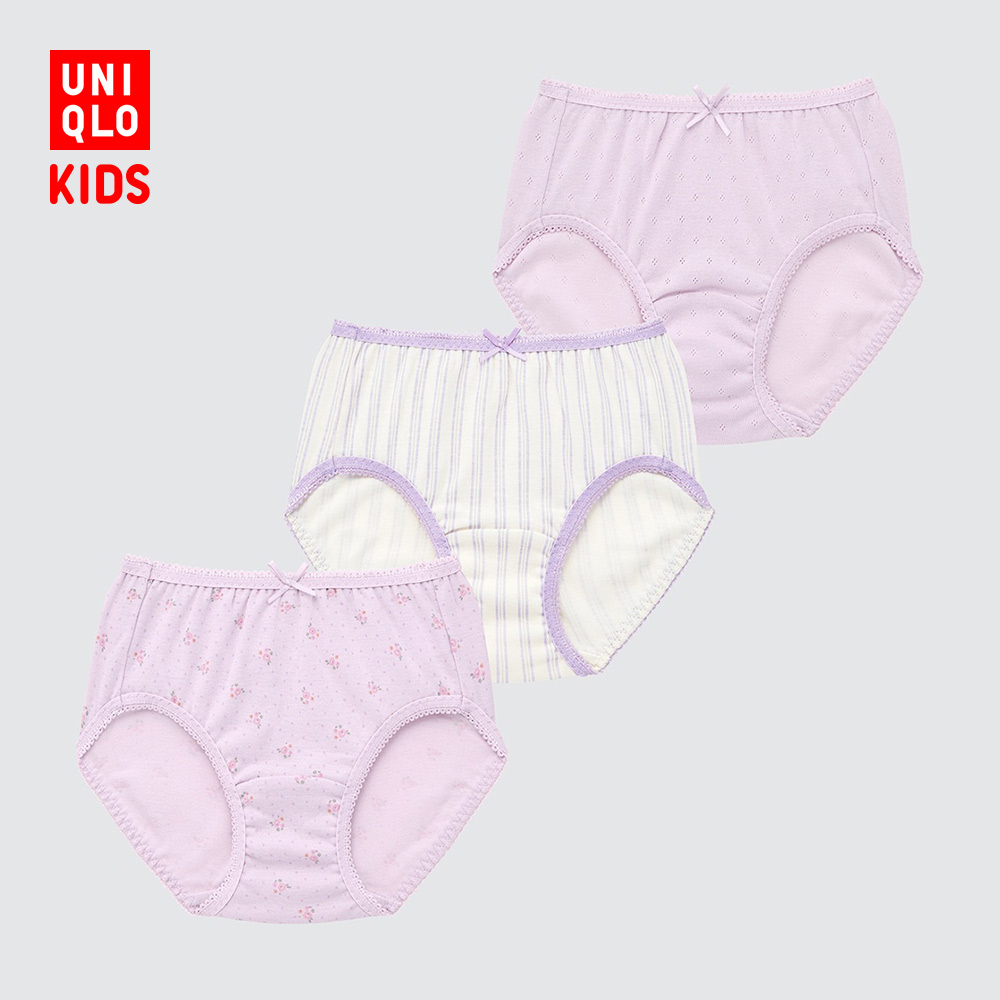 Uniqlo Children's Clothes Girls Shorts(3 pieces of underwear Children's underwear) 439377 UNIQLO