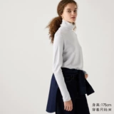 Женский флисовый пуловер с двумя лацканами Uniqlo HEATTECH, основа футболки с высоким воротником 459793 470142