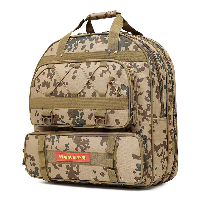 Fishing Monarch Fish Protection Fishing Chair Bag Bait Bag Fishing Gear Bag Camouflated Double Shoulder Back Fishing Bag Waterproof Multifunction Fishing Bag