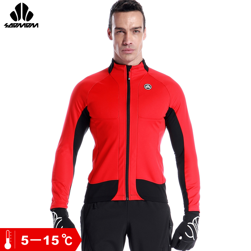 Su meng autumn and winter long sleeve cycling suit men's windproof warm fleece plush plus size road mountain bike clothing cycling suit
