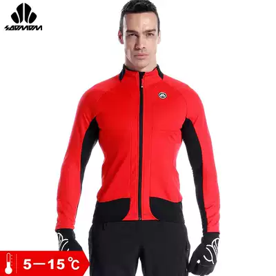 Speed union autumn and winter riding suit suit men's windproof fleece road bike long-sleeved top bicycle riding pants tiger shark