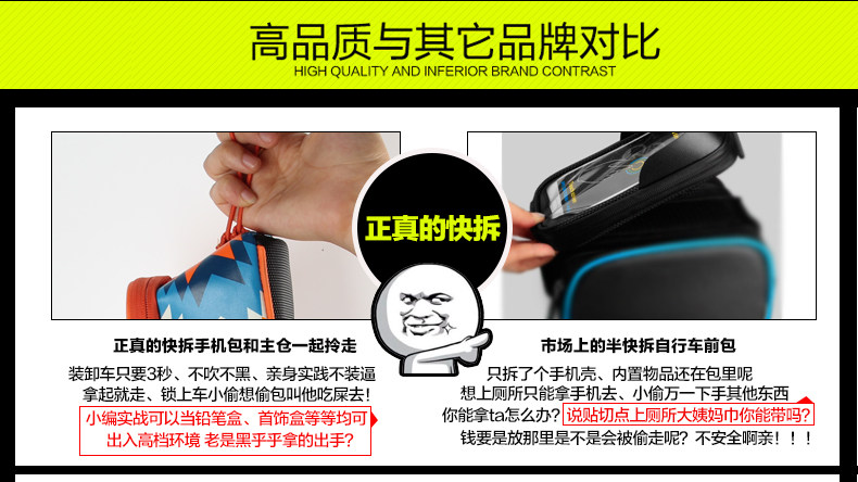 Sacoche pour vélo mixte ROSWHEEL - Ref 2216858 Image 8