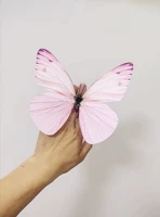 20 см [розовая красная] 1 бабочка 1 бабочка
