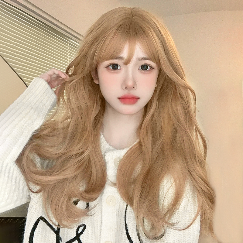 Platinum Blonde Wig for Women, Long Natural Full Head Wig, Same Color as Rose, Fluffy Long Curly Hair, Big Wave Wig Set Platinum Blonde Wig for Women, Long Natural Full Head Wig, Same Color as Rose, Fluffy Long Curly Hair, Big Wave Wig Set
