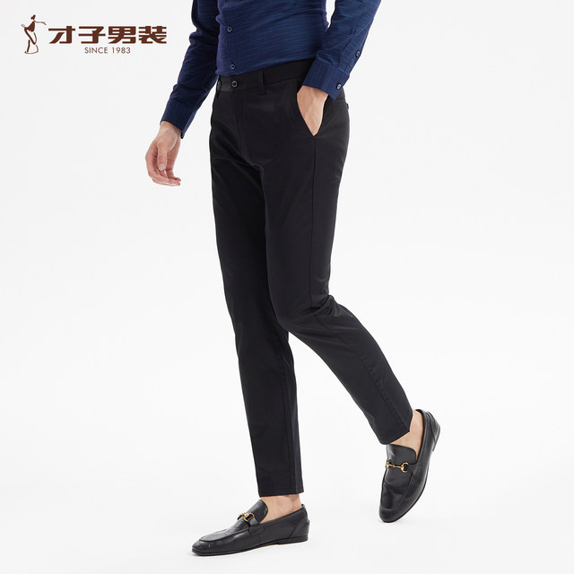 Talent men's clothing 2023 spring and summer fashion middle-aged men's business casual pants dad trousers thin section straight-leg pants men