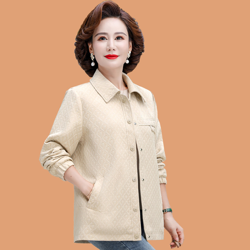 Mother Spring Autumn Clothing Jacket Middle-aged Woman Thin style Wind clothes 2023 New small suits middle-aged and old Fall jacket blouses-Taobao