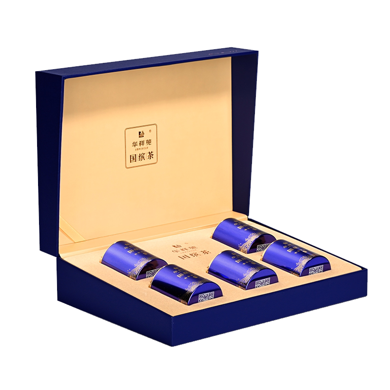 華祥苑國繽茶小藍罐牛欄坑牛肉桂特級武夷山巖茶茶葉禮盒裝50克