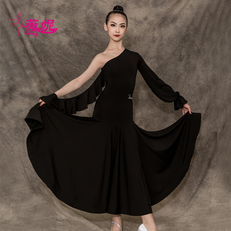 Venny Winnie Latin Dance Dress Dress Show Summer Professional Modern Dance Adult Latin Dance Practice Dress Girl