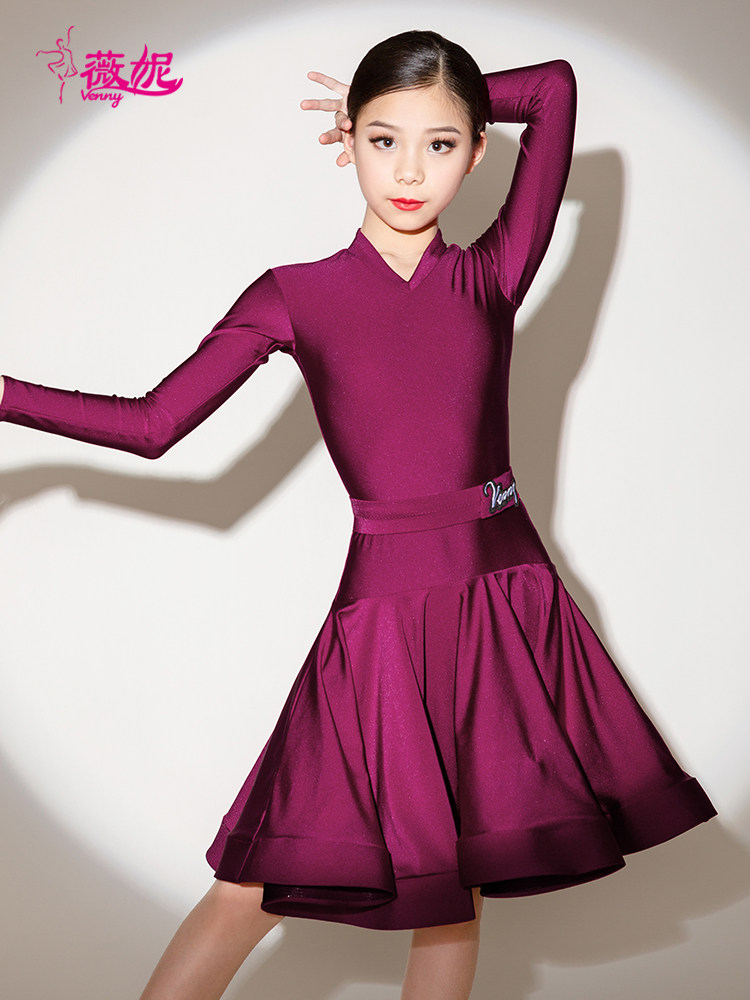 Venny Latin dance competition dress standard children professional regulations dress Daughter children Haute couture girls