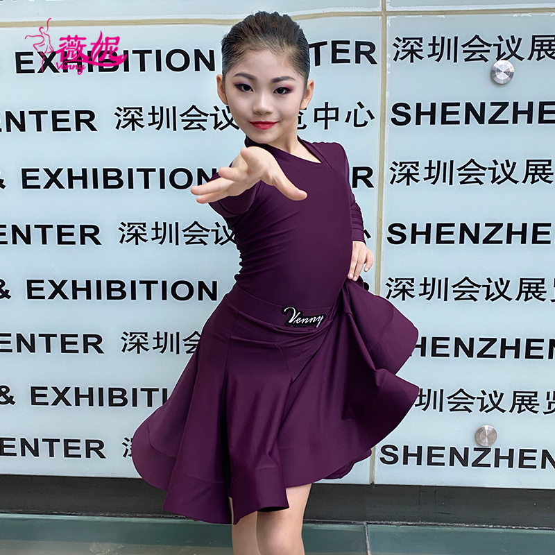 Venny Winnie Latin Dance Competition Rules Dress Professional Girls New Customized Girls Split Standard Dress