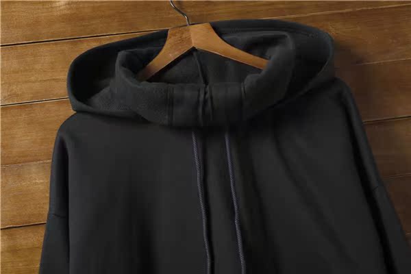 Xu hướng mùa xuân và mùa thu Gió nam Dark Dark qua áo len dài của Knees Áo khoác ngắn màu đen dài không đều màu đen - Áo len áo hoodie dây kéo