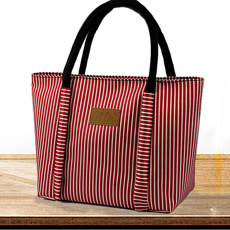 Lunch box with waterproof pull-chain hand lunchbox with cartoon mommy bag large number with dinner bag student small square bag carrying bag