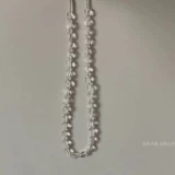 Белый белый кварц с косичкой, короткая длинная модная природная руда, подарок на день рождения