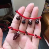 Оберег на день рождения, браслет из красной нити, аксессуар, натуральная вода, кварц из граната, агатовый плетеный модный универсальный браслет на ногу подходит для мужчин и женщин, простой и элегантный дизайн, подарок на день рождения