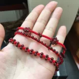 Оберег на день рождения, браслет из красной нити, аксессуар, натуральная вода, кварц из граната, агатовый плетеный модный универсальный браслет на ногу подходит для мужчин и женщин, простой и элегантный дизайн, подарок на день рождения