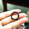 Stylish Shiny Faceted Ring Black Spinel
