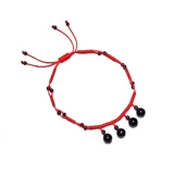 Оберег на день рождения, браслет из красной нити, аксессуар, натуральная вода, кварц из граната, агатовый плетеный модный универсальный браслет на ногу подходит для мужчин и женщин, простой и элегантный дизайн, подарок на день рождения