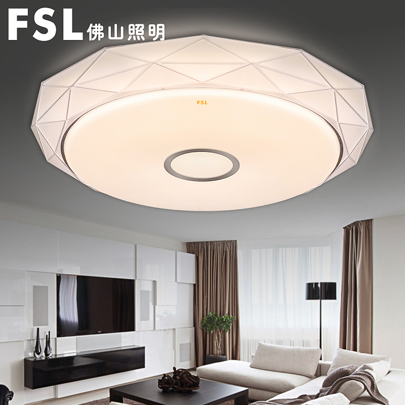 Foshan lighting LED suction light lamp bedroom lamp round acrylic modern sweet and romantic brief about three-tone light
