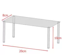 Длина однослойного слоя 20 ширина 8 высота 10 см прозрачна