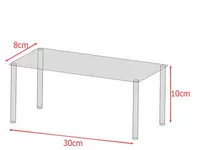 Длина однослойного слоя 30 Ширина 8 Высота 10 см прозрачна