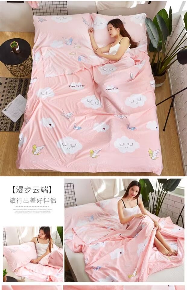 Bông rửa khoang ngủ lanh bẩn du lịch cầm tay antistain khách sạn đúp đơn chăn mỏng ngăn bẩn bến ngủ - Túi ngủ túi ngủ văn phòng cao cấp